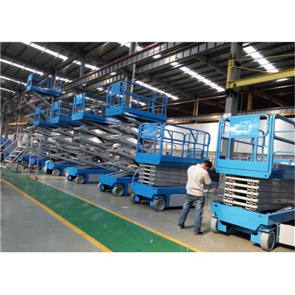 3kw Self Propelled Electric Scissor Lift Solid Non Marking Tires Mobile Elevated