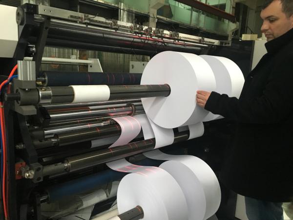 Seperate Unwind Paper Slitting Rewinding Machine With 3 Inch Air Shaft