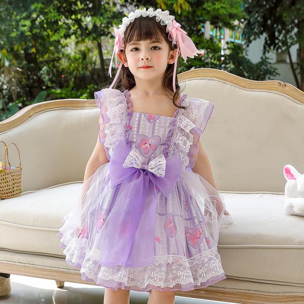 Lolita Princess Dress Short Sleeved Children's Dress Clothing With Headband