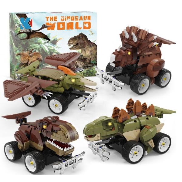 Creative Electronic Dinosaur Toys DIY Educational Rc Car Kids Blocks Toys Building