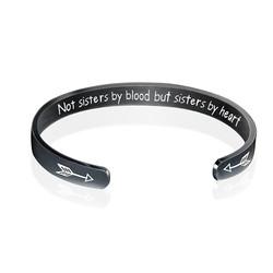 Endless Inlay Wrist Bangle Bracelet C open Highpolished 20g Weight 60mm