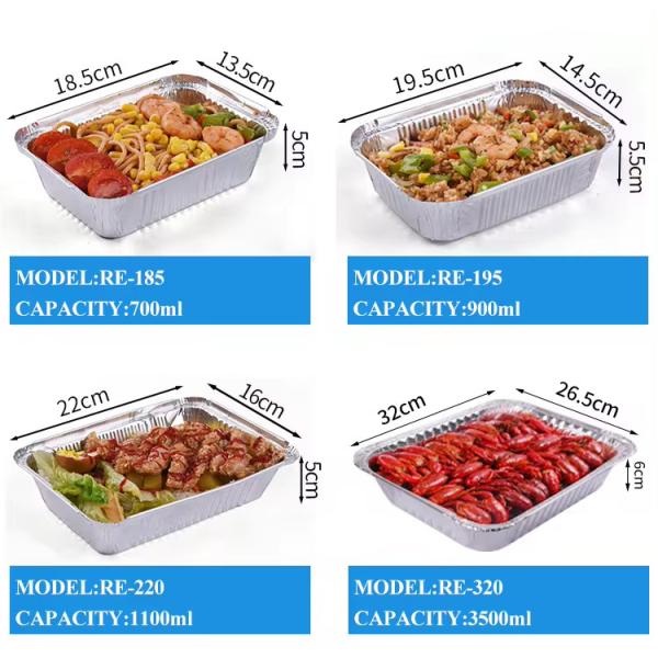 57.4 Fl Oz Aluminum Casserole Pan Disposable Casserole Containers