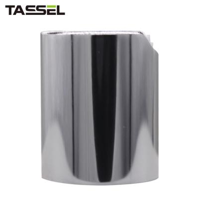PP Plastic Disc Top Cap Shiny Sliver Non Spill With ABS Cover Collar
