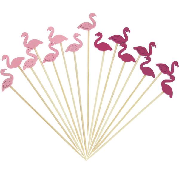 Style Straight Bamboo Fruit Fork BBQ Bamboo Long Flat Skewer Bamboo Kebab Fruit Stick