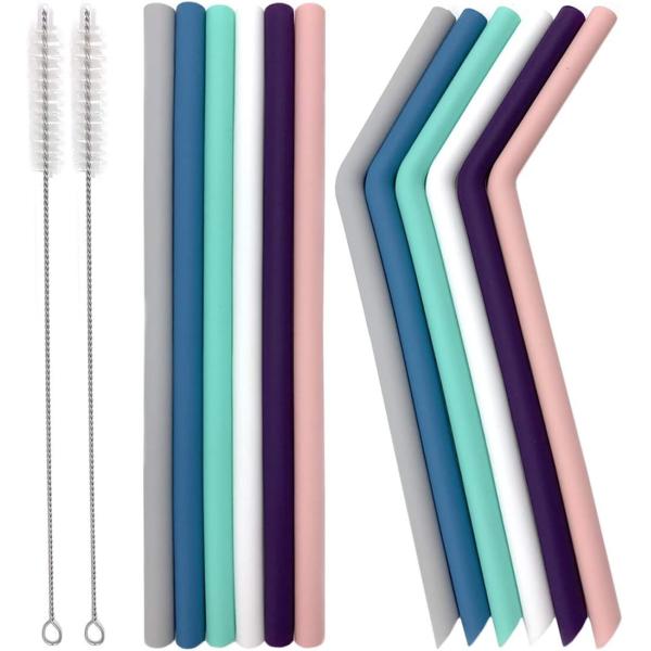 Солома продукта кухни силикона BPA свободная многоразовая с щетками чистки