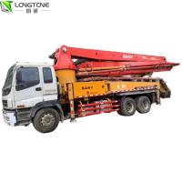 130m3/H a utilisé les pompes concrètes de remorque, les camions concrets utilisés 35m3 de boom