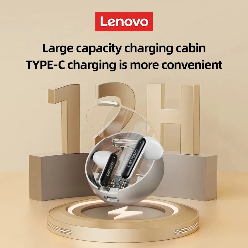 LP8PRO Wireless Lenovo Earbuds Noise Reduction Sports Music Bluetooth Earphones