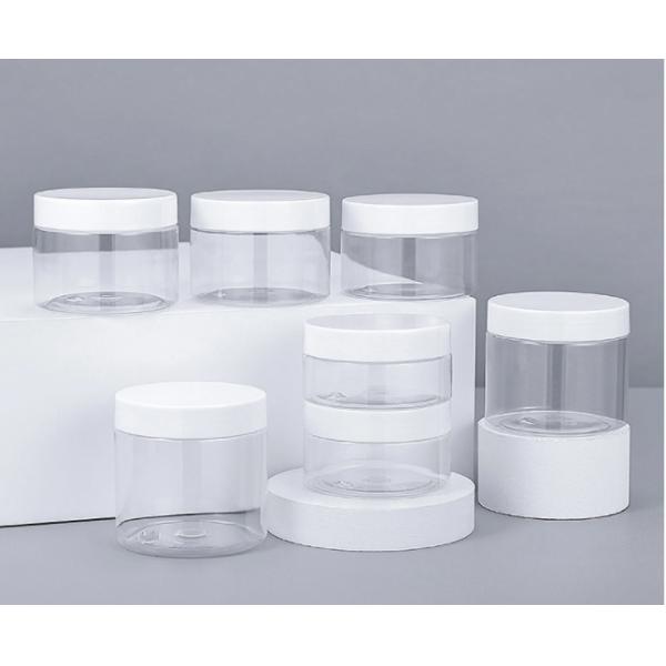Food-Grade PET Transparent Sealed Jar with Lid Sealing Gasket , Moisture-Proof Biscuit Storage Plastic Jar