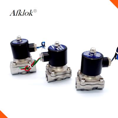 Válvula de solenoide de aço inoxidável 1/2 da água da pressão zero normalmente fechada de 2 maneiras