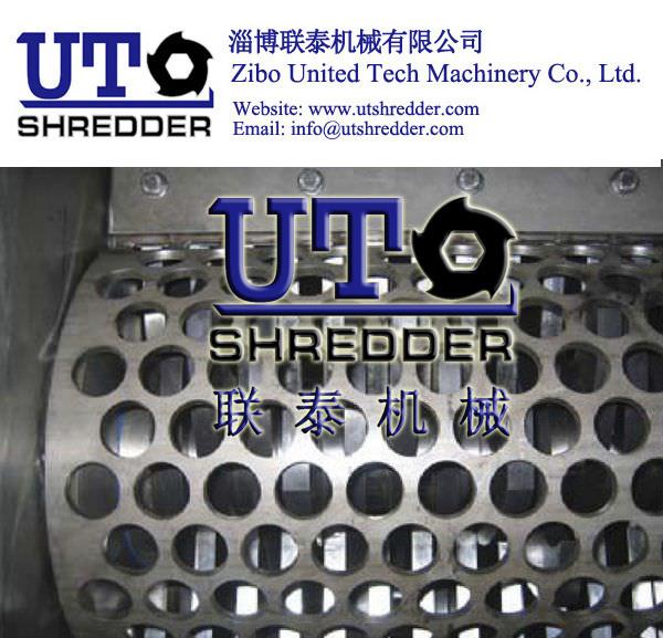 single shaft shredder in coated paper, ads paper, art paper shredding / paper shredder/ paper crusher / waste paper