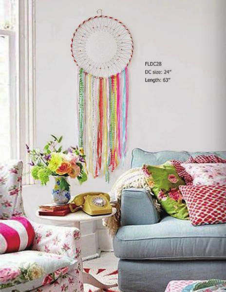factory wholesale hand made white dream catcher, Indian style pink Feather Dreamcatcher car Dream Catcher Wind Chime