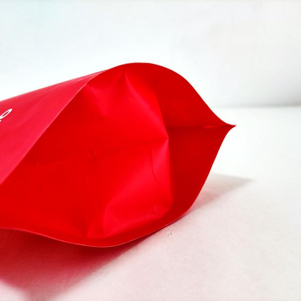 Красные и белые крафтовые подъемные сумки с резьбой для порошка с окном