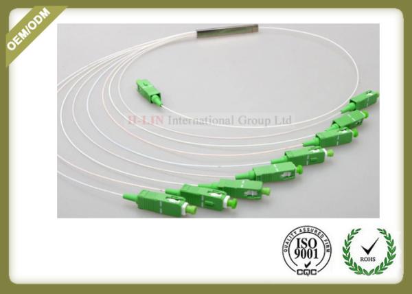 Mini Steel Tube Plc Fiber Optic Splitter 1x8 1260-1650nm Wavelength