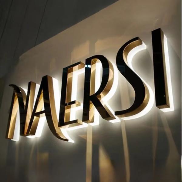 Офис Домашний декор Имя Логотип Бизнес LED Металлический знак Акрил LED Освещенный знак