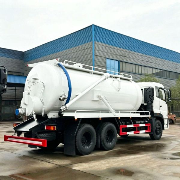 Dongfeng 6X4 18cbm 18tons Vacuum Sewage Suction Tanker Truck with Water Ring Vacuum Sewage Suction Truck