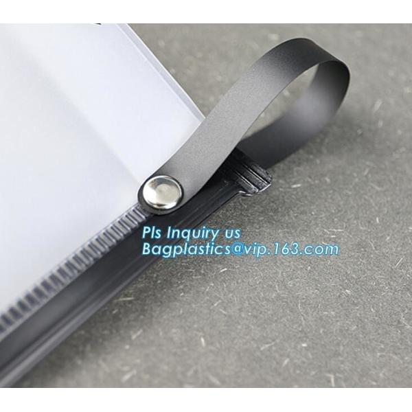 pencil case zipper slider travel cosmet bag, slider zipper clear transparent pvc packaging cosmetic bag, slider lock zip