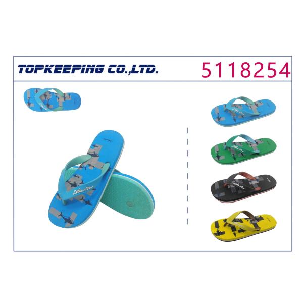 Summer Blue Kid Flip Flop Beach PVC Trap Rubber Sole Flip Flop