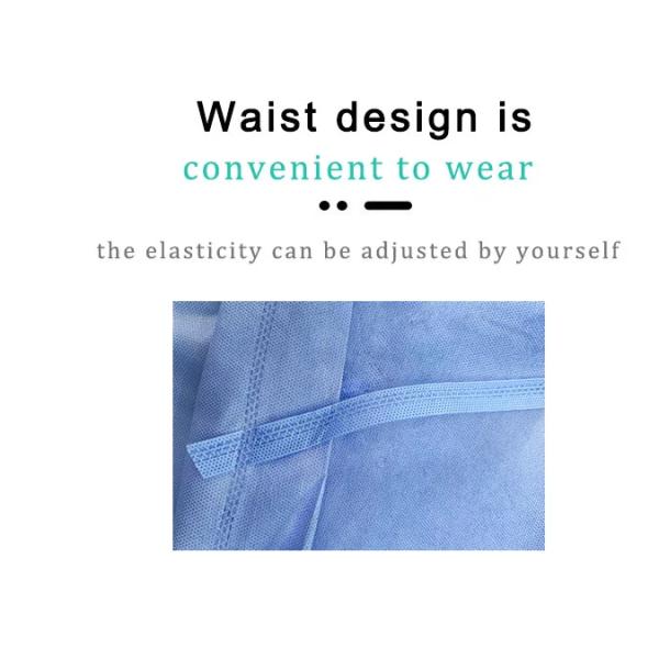 Non Woven Fabric Breathable 120cm Disposable Medical Isolation Gown