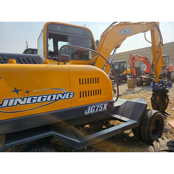 Agriculture Used Wheel Excavator Machine JG75X 7 Ton Small Scale