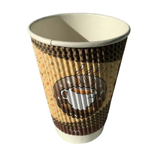 Eco Friendly Custom Paper Coffee Cups 16 Oz Triple Wall Water Based