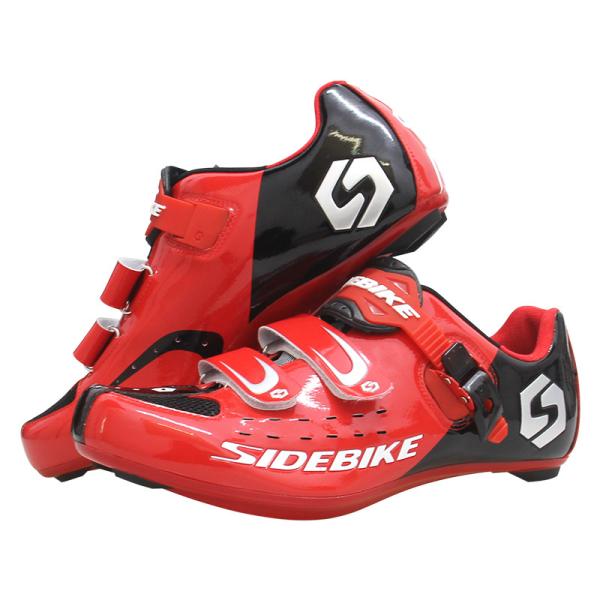 Red Road Racing Bicycle Shoes , Sidebike Road Cycling Shoes Good Shock Absorption