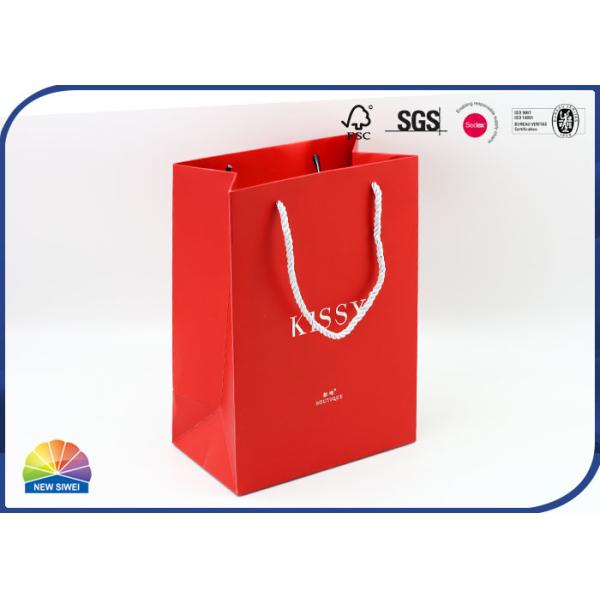 Штейновый подарок бумаги с покрытием слоения 250gsm кладет в мешки с ручкой PP