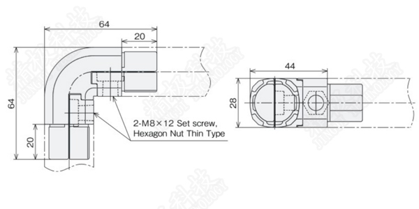 Aluminum Alloy Joints 90 Degrees Within Joint Sandblasting Internal Connector AL-12