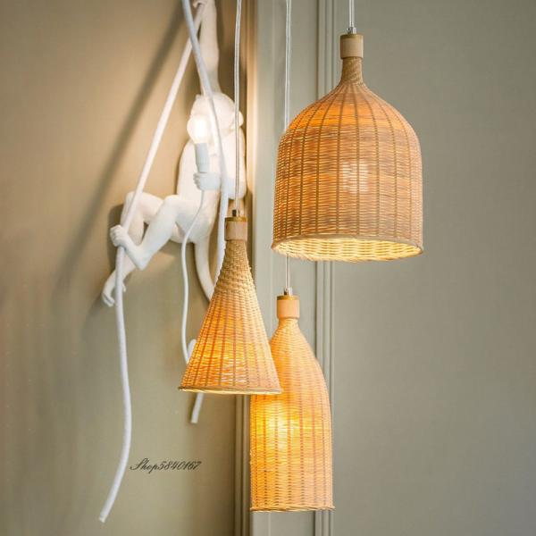 New Chinese Style Bamboo Pendant Lights Traditional Hand-made Bamboo cone lamp(WH-WP-72）