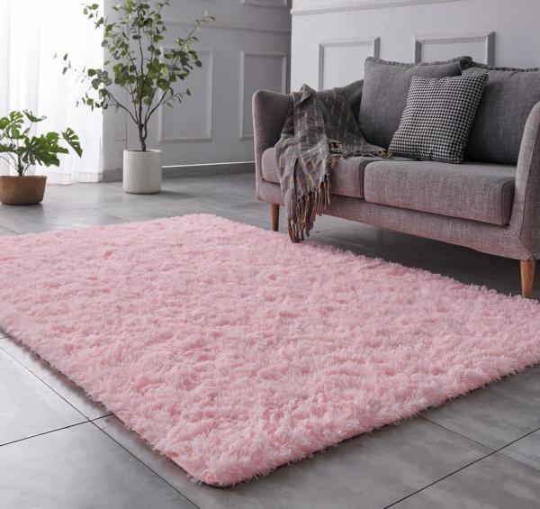 9mm Thick Large Fluffy Shag Living Room Area Rugs for Home Hotel Bathroom and Shower Room