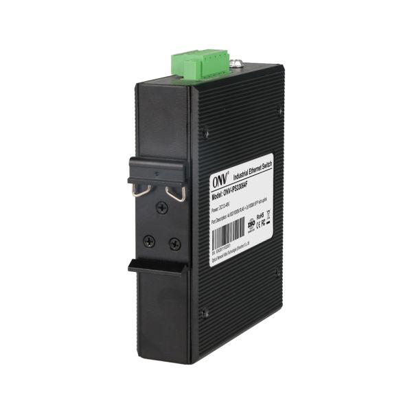 6-port Gigabit Industrial Ethernet Switch with SFP Fiber Ports for Harsh Environments