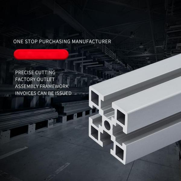 40*40GF Extruded Aluminum Profile Industrial square Tube Aluminum Alloy Profile Sandblasted Electrophoretic Profile