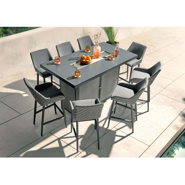 Mail Packing AJUNION All Weather Outdoor Dining Set with Firepit Table