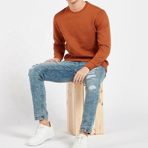 Regular Sleeve Style Embroidered Pullover Sweatshirt Customized Color Size