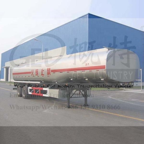 36000L 2 Axles Carbon Steel Tank Semi Trailer for Fuel and Diesel Transportation