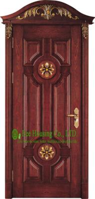Lacquer Finish 40mm Solid Timber Entry Door For Apartment, Outward Opening External Door