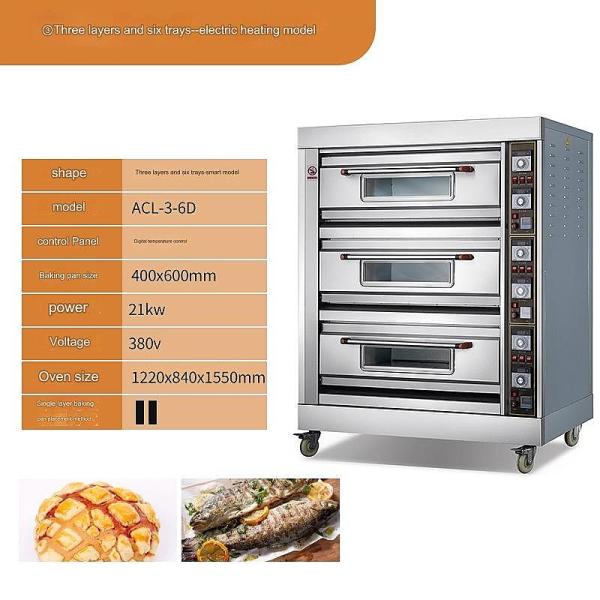 250 KG Professional Baking Ovens Small Size Gas and Electric Deck Pizza Oven for Bakery