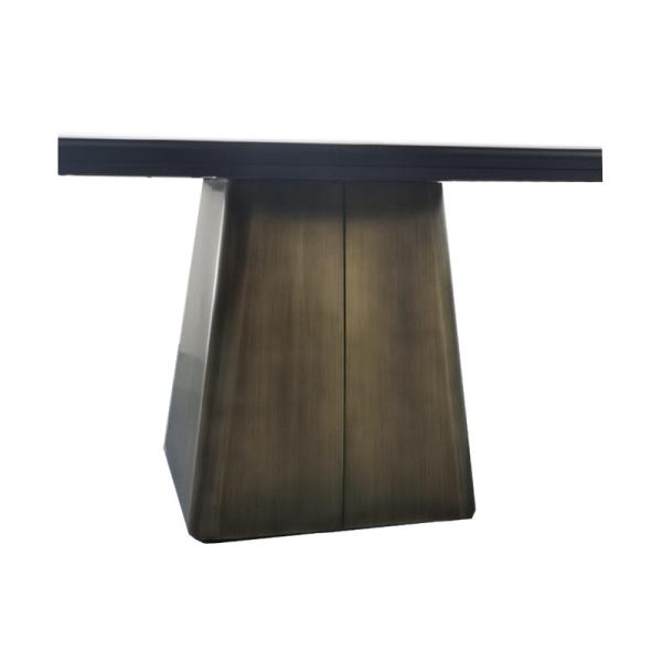 Luxe Haven Ceramic Marble Top Dining Table Unique Square Top Dining Table With Lazy Susan