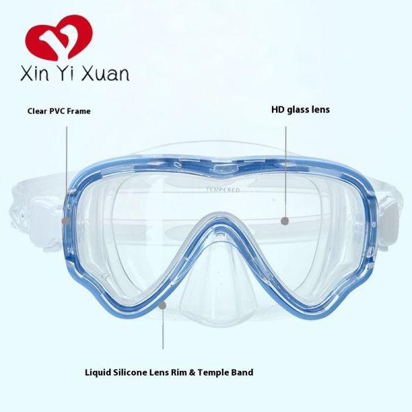 Deep diving mask dry breathing tube set - Adult style snorkel mask - Cross-border - Factory customized swimming and diving glasses