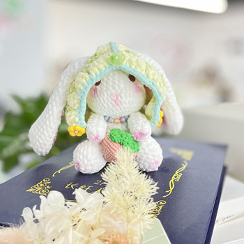 Яблочный кролик DIY Crochet Kit Круглый бархатный чениль Ручной ткань