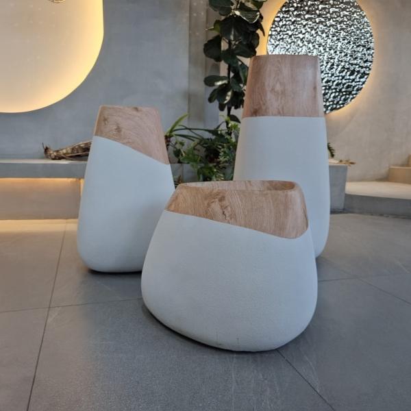 Fibra de vidro Large Resin GRP Planter Box para jardim interior e exterior decoração