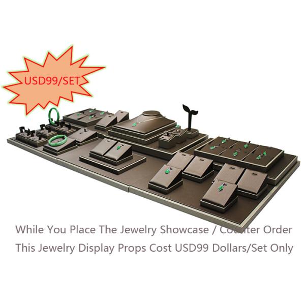 Compteurs de bijoux en acier inoxydable en MDF de luxe moderne pour magasin