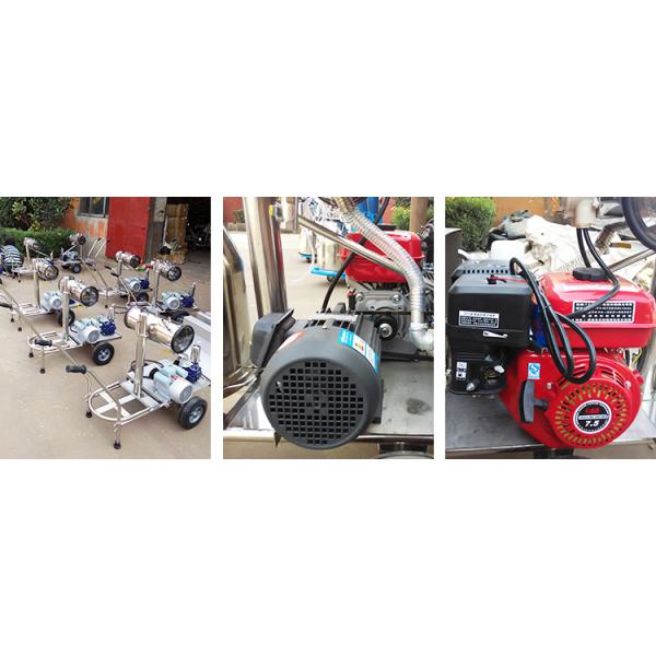 Dairy Farm Electric Automatic Diesel Goat Cow Milking Machine 2 Buckets