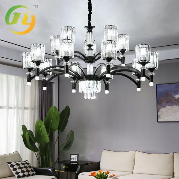 Nordic Light Luxury Living Room Bedroom Restaurant White Crystal Pendant