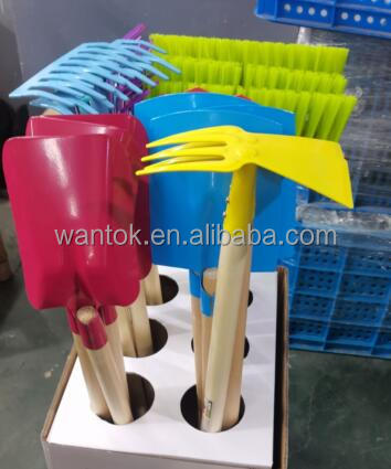 Wooden Handle Metal Garden Tools Set 7pcs Set for Children's Outdoor Gardening Needs