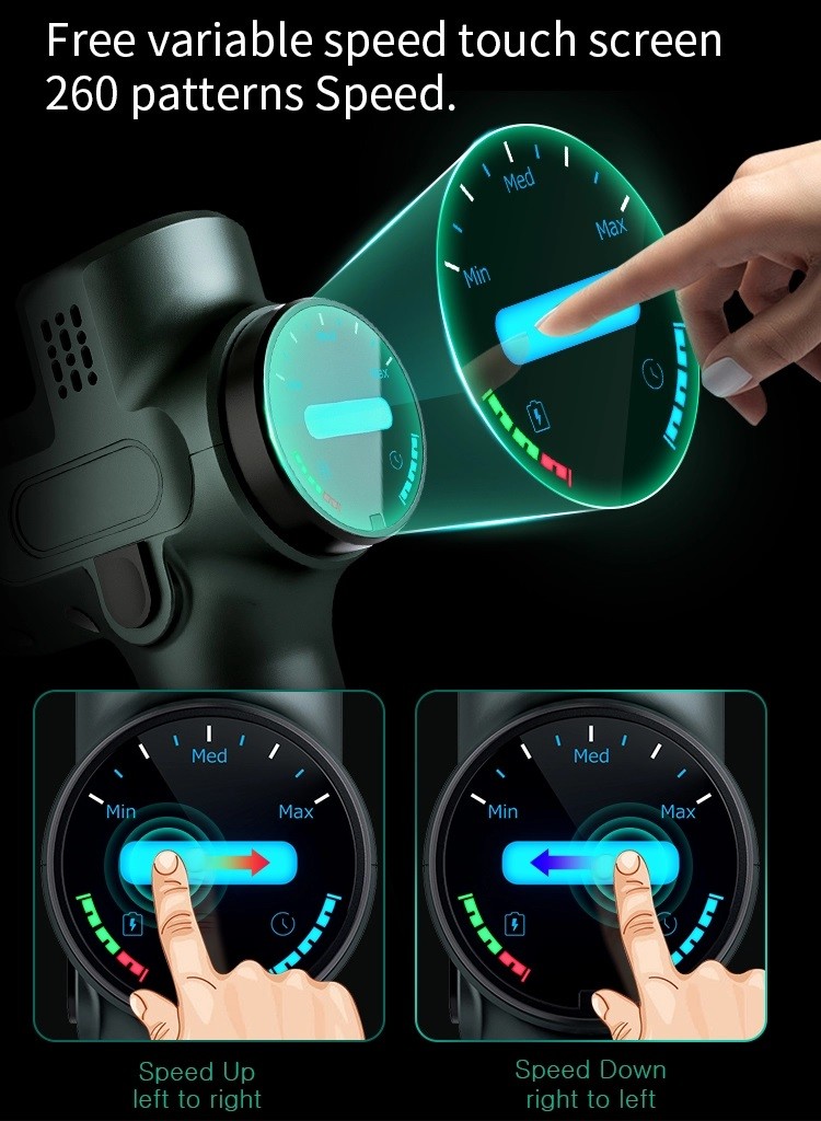 260 оружие массажа батареи лития 2400mah Massager мышцы скоростей Handheld Physion