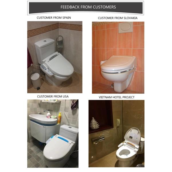 RSD3600 Electric Heated Toilet Seat Cover Ivory White Color V Shape 45 W Heated Capacity