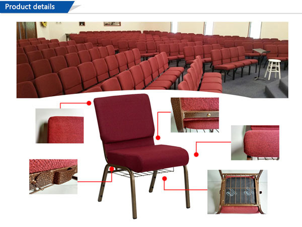 Стула банкета свадьбы церков стулья банкета стального Stackable бургундские