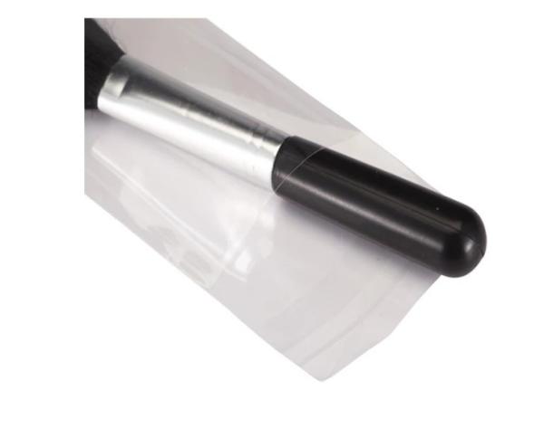 new trendy products white back plastic makeup brushes sealed header clear opp bag