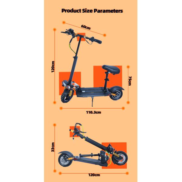 350W Rear Disc Break 8.5Inch Tire Foldable Dual Driving Folding Electric Bike Scooter