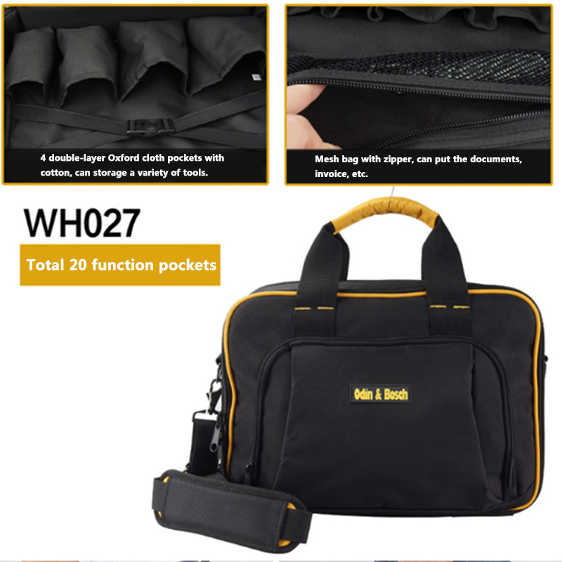 Customized Waterproof Set Tools Kit Shoulder Tool Pouch Electrician Tool Bag